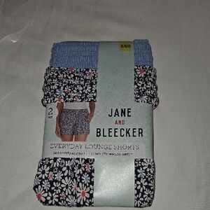 Jane and Bleecker Everyday Lounge Shorts - Floral + Light Blue - 2 Pk
